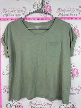 Max Studio favourite tee Olive Green Pocket Short Sleeve Tee